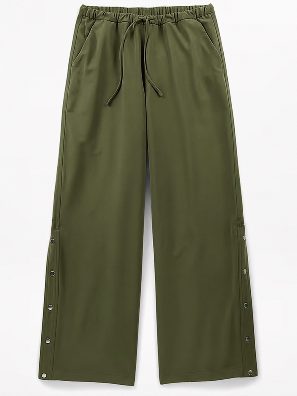 Athleta MVP Mid Rise Olive Green Snap Pant - Picture 3 of 5